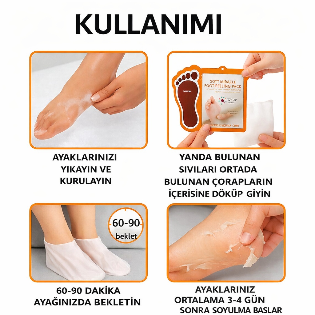 Yenileyici Ayak Peeling Maskesi - Kore Bakım Teknolojisi